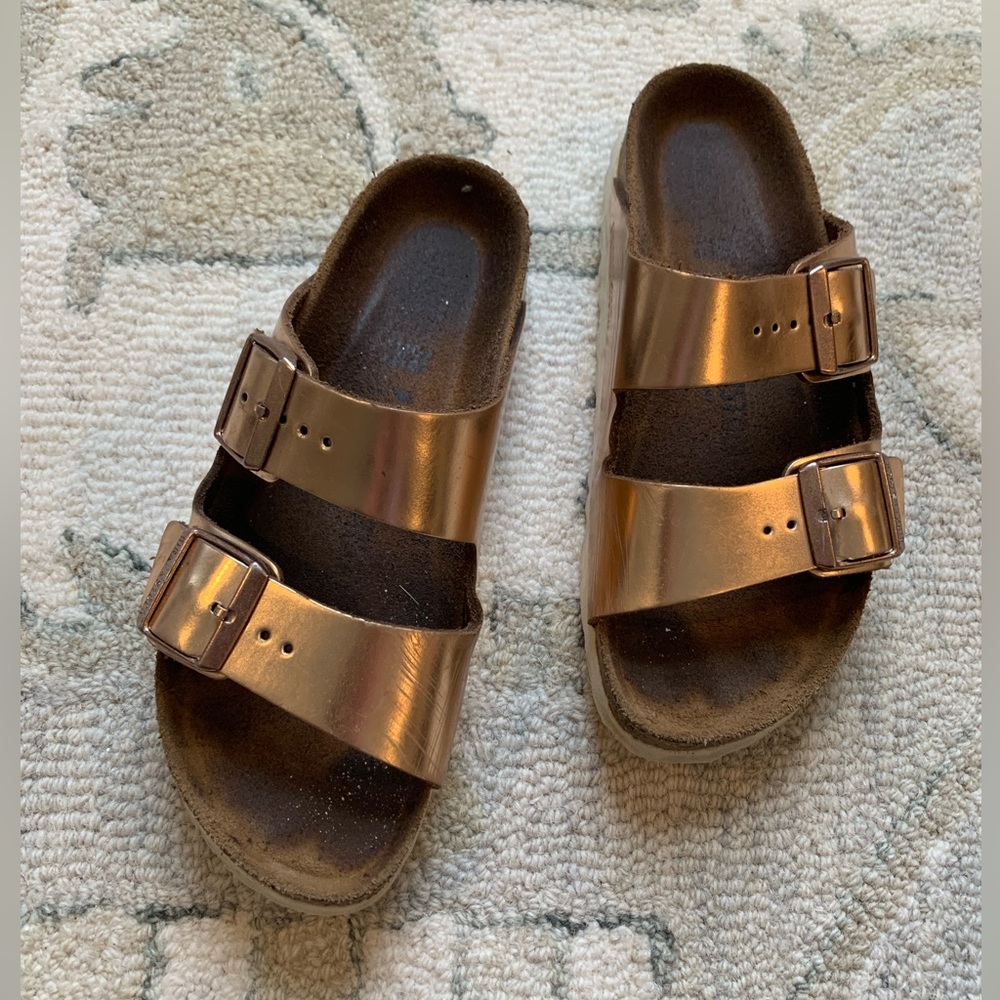 Women’s Gold Birkenstock Sandals